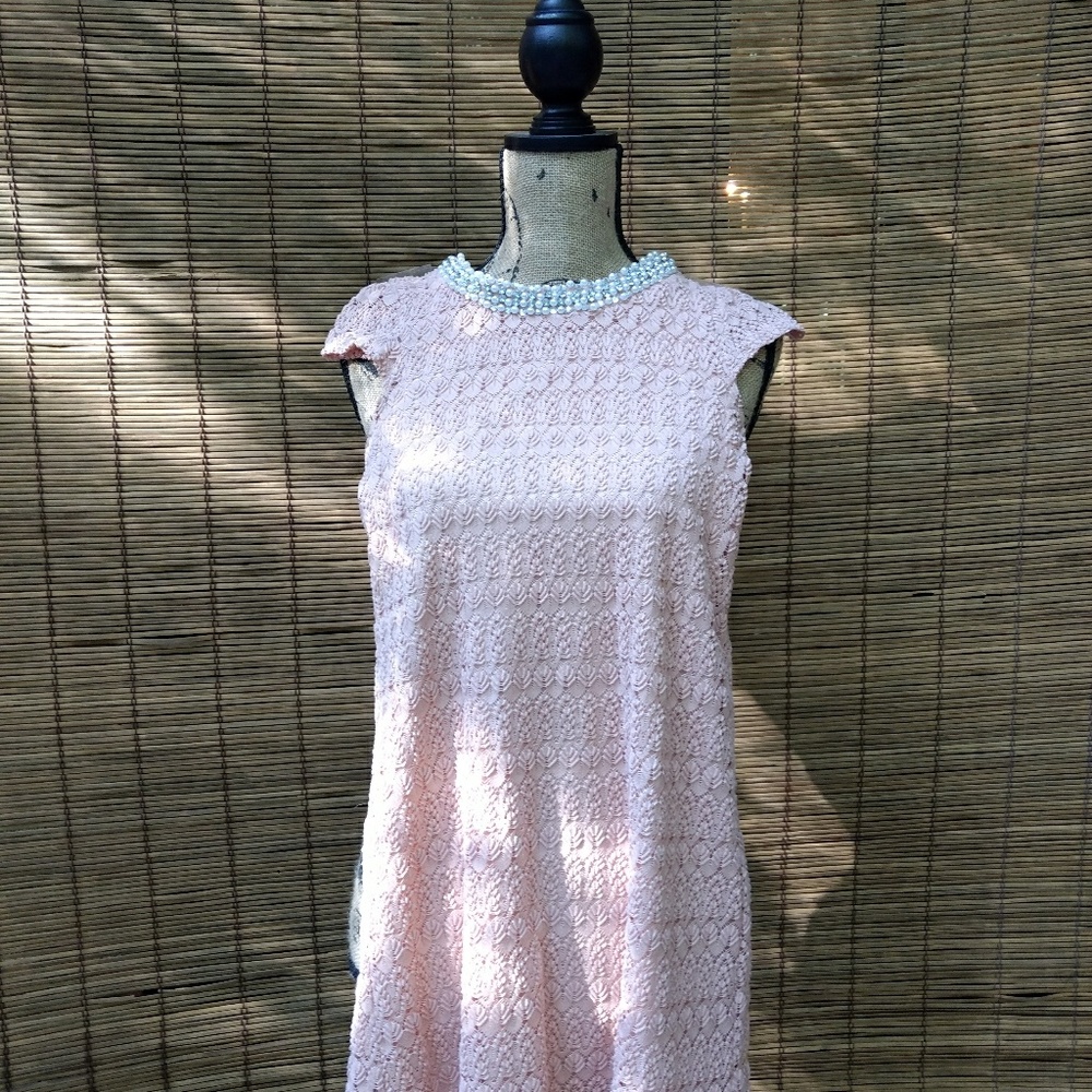 peach dress